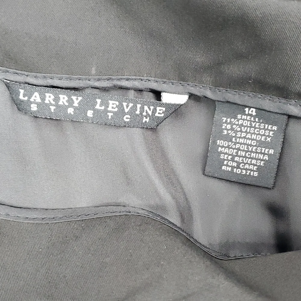 Larry Levine Black Tiered Ribbon Pencil Skirt Career Office Size 14 NWT - Picture 7 of 11